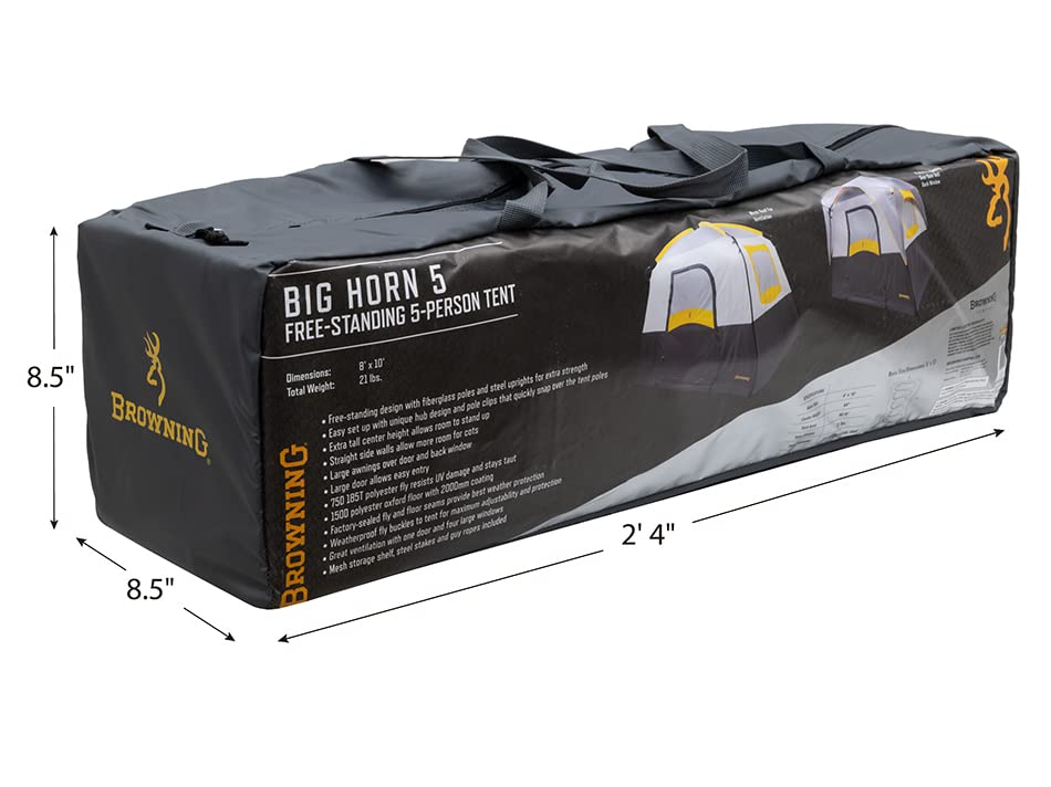 Browning Camping Big Horn 5 Tent - Charcoal/Gray