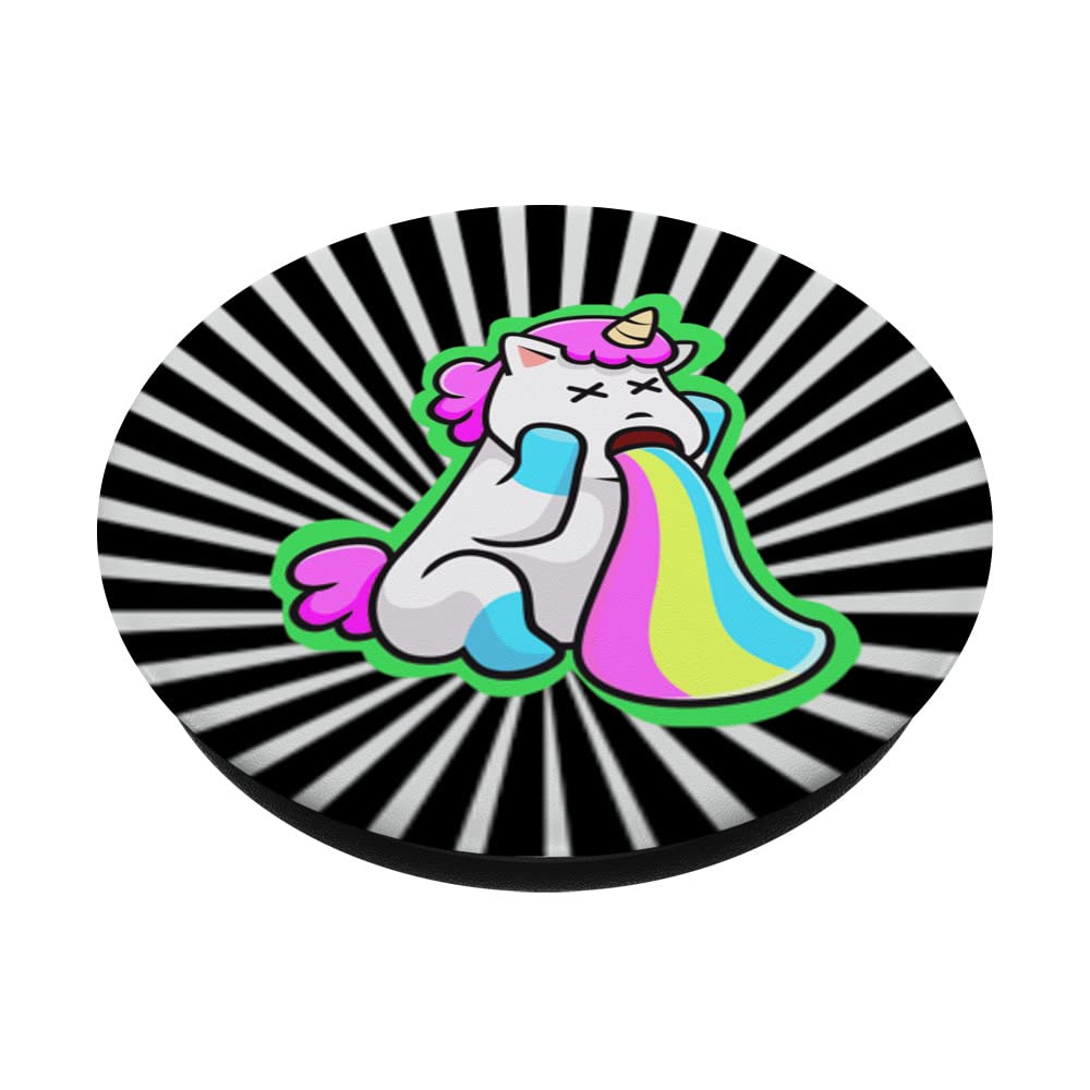 - UNICORN PUKING RAINBOWS - Popular design Device Accessory PopSockets Swappable PopGrip