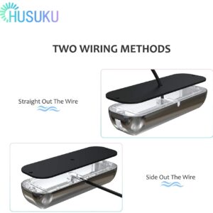 HUSUKU SOOP3 Plus (2.0) 84LED 180° Marine Led Lights Underwater Boat Light Upgraded Waterproof Stainless Steel High Luminance Unique Design (White) 1 PCS