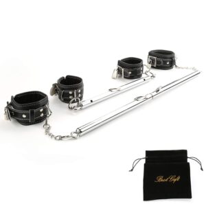 exreizst 2 silver bar set and 4 black straps set, silver and black