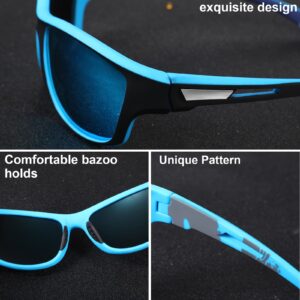 4 Pieces Polarized Sports Sunglasses for Men Driving Cycling Fishing Sun Glasses Men Sports with UV Protection