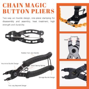 Tanstic 11Pcs Bike Chain Repair Tool Kit- Bike Link Pliers, Bicycle Chain Breaker Splitter, Master Link Pliers, Bike Wear Indicator Chain Checker, Missing Link Connector for 6/7/8/9/10 Speed Chain