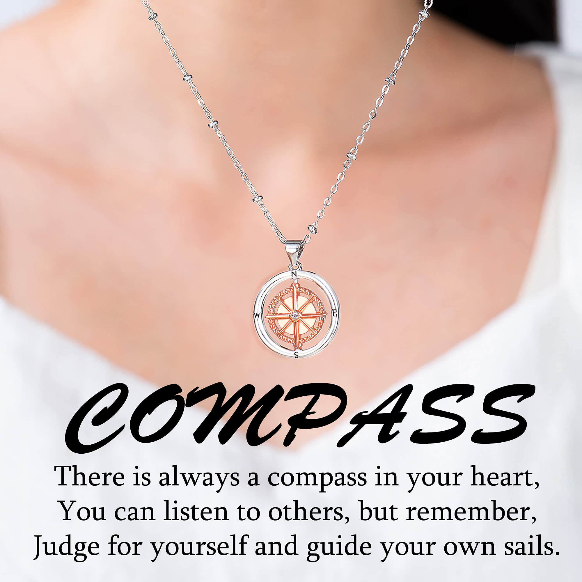 Shonyin Graduation Gifts for Her 2024, Compass Necklace College Masters Degree Cool high sch 8th 5th 6th Grade Senior middle sch Graduation Jewelry Gifts for Daughter Best Friend Niece