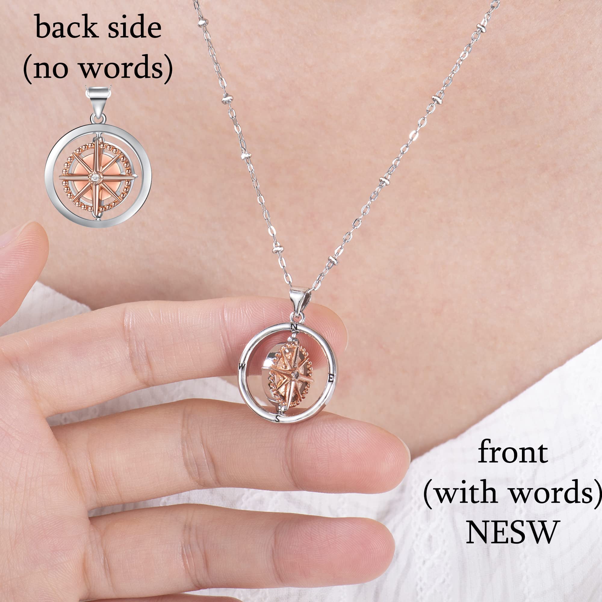 Shonyin Graduation Gifts for Her 2024, Compass Necklace College Masters Degree Cool high sch 8th 5th 6th Grade Senior middle sch Graduation Jewelry Gifts for Daughter Best Friend Niece