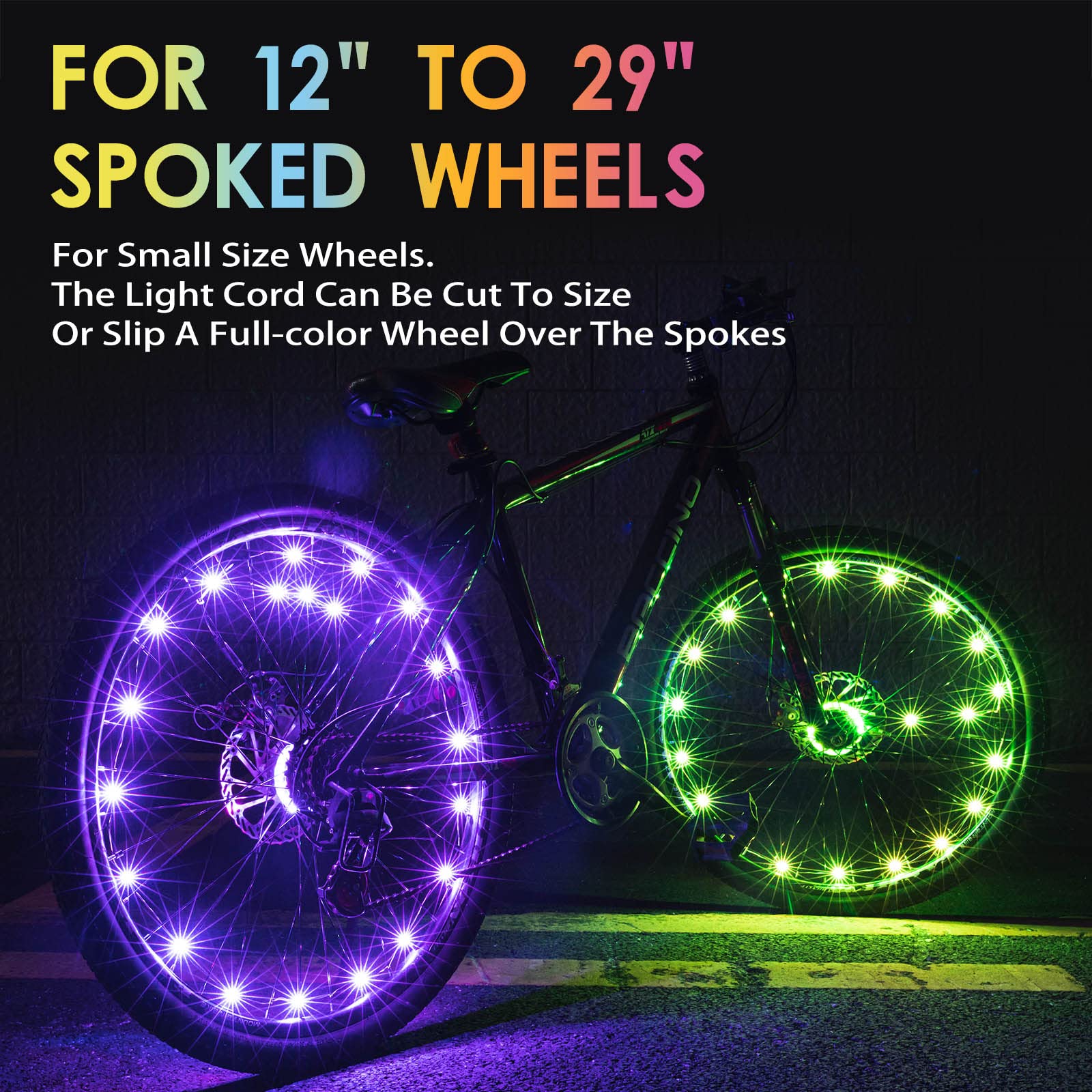 Sumree LED Bike Wheel Lights, 2022-latest 2-Tire Pack USB Rechargeable Bike Lights with Batteries Included, Best Bicycle Lights - Stocking Stuffer Birthday Gift for Kids, Girls, Boys, Adults