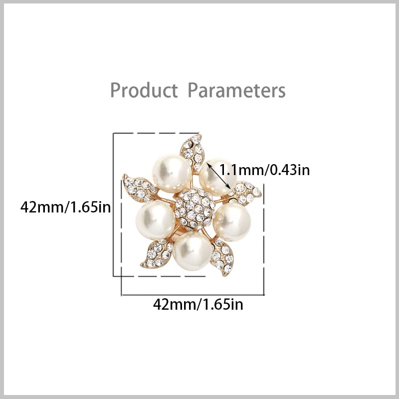 Vintage CZ Flower Pearl Promise Ring for Women Gold Plated Expandable Adjustable Cubic Zirconia Cluster Imitation Pearls Statement Rings Comfort Fit Anniversary Wedding Mother's Day Jewelry