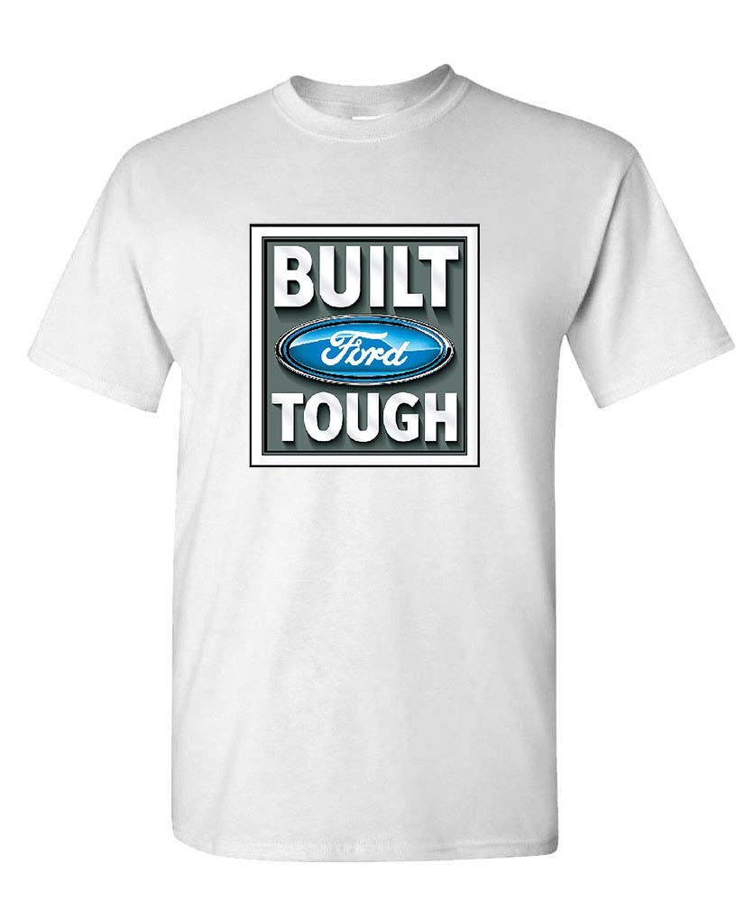 Ford Built Tough Trucks Bronco Classic F150 F1 - Unisex T-Shirt (XL, White)