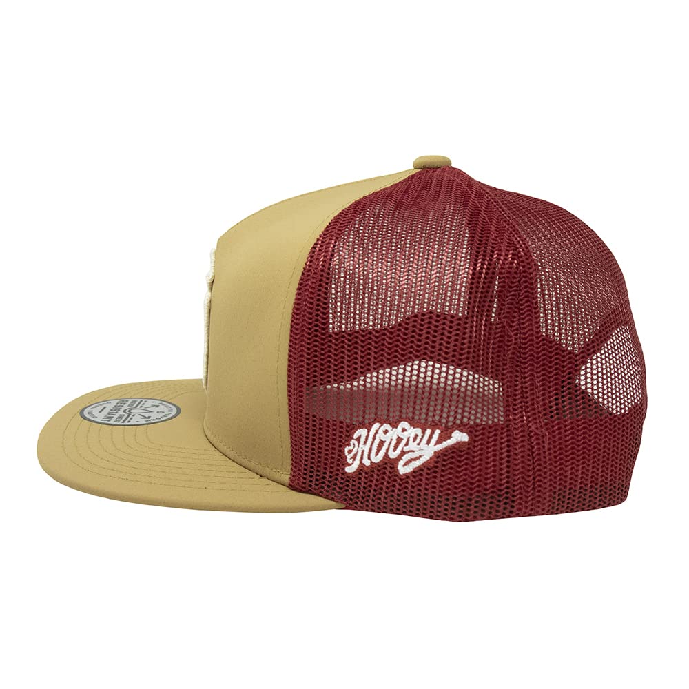 HOOEY Lone Star Beer Patch Adjustable Snapback Hat (Tan/Red)