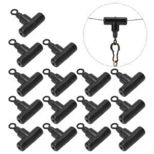 15pcs T Shape Sleeve Swivels T Shape 3 Way Swivel Connector Cross Line Fishing Tackle Accessory