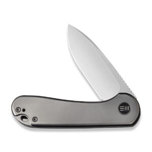 WeKnife Elementum Pocket Folding Knife 2.96in CPM 20CV Blade Titanium Handle Safety Frame Lock Good for EDC Camping Hunting Hiking and Outdoors WE18062X-1