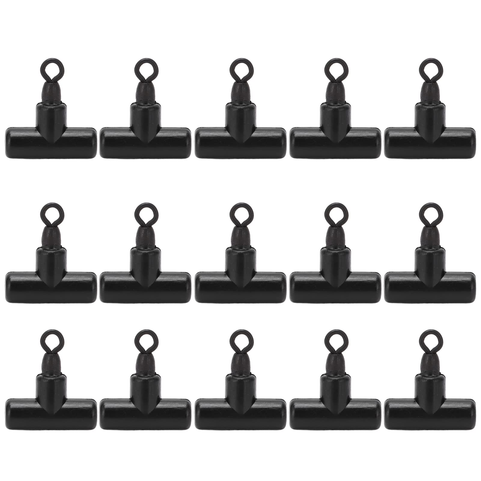 15pcs T Shape Sleeve Swivels T Shape 3 Way Swivel Connector Cross Line Fishing Tackle Accessory