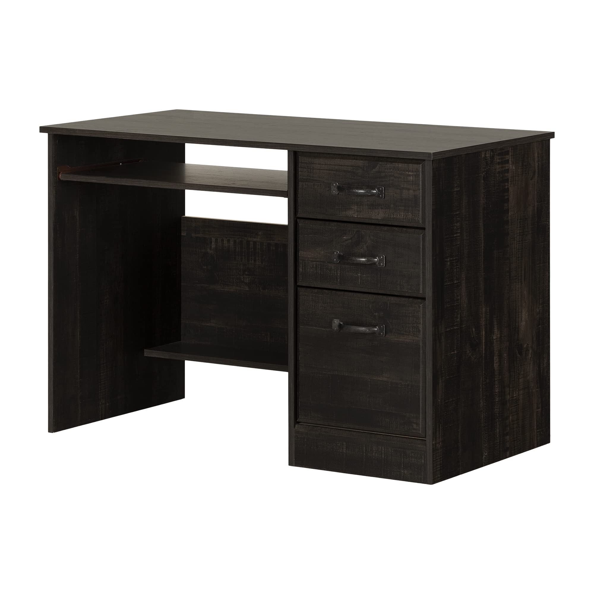 South Shore Farnel Computer, Medium Desk, Rubbed Black