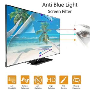 WLWLEO Anti Blue Light TV Screen Protector for 46-55 inch Display,Filtering Out Blue Light, Frosted Anti Glare Eye Protection Film Compatible with Sharp/Sony/Samsung/Hisense etc LCD Screen,49 inch