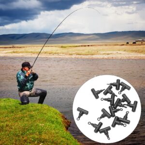 15pcs T Shape Sleeve Swivels T Shape 3 Way Swivel Connector Cross Line Fishing Tackle Accessory