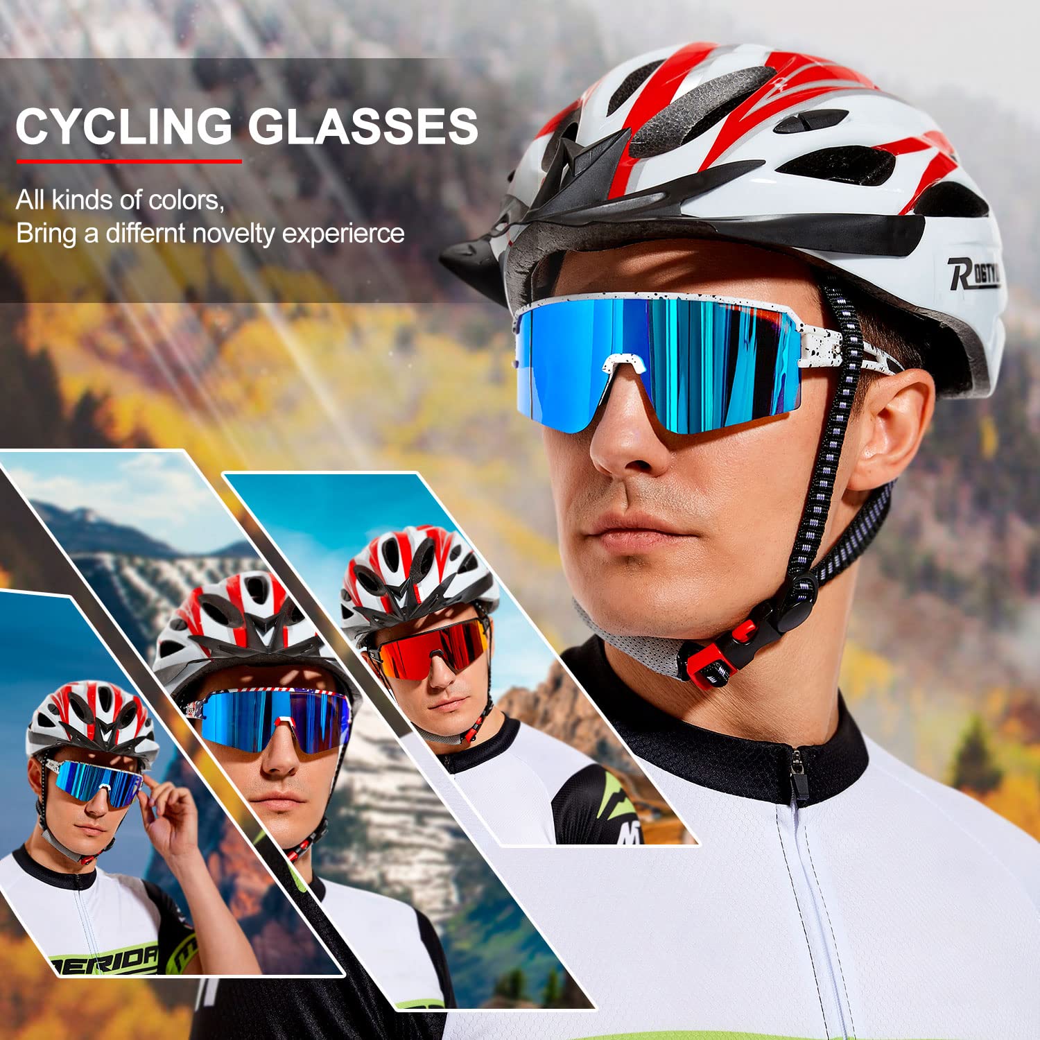 FMY Polarized Cycling Glasses Sports Sunglasses,UV400 Protection Eyewear Baseball Running Fishing for Men Women Youth