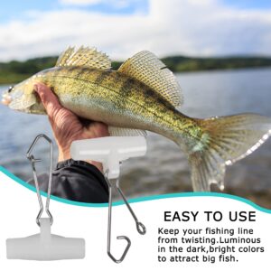 Fishing Line Sinker Slides with Duo Lock Snaps High Strength Sinker Slider Swivel Snap Saltwater Sinker Weights Connector Fishing Tackle Kit