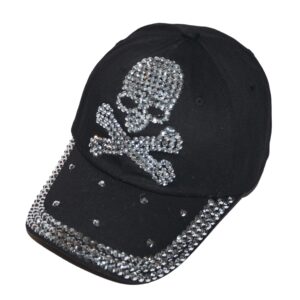 Popfizzy Skull Hats for Women, Skull Cap Women, Skull Baseball Cap, Skull Accessories Women, Skull Clothes Women, Skull Gifts