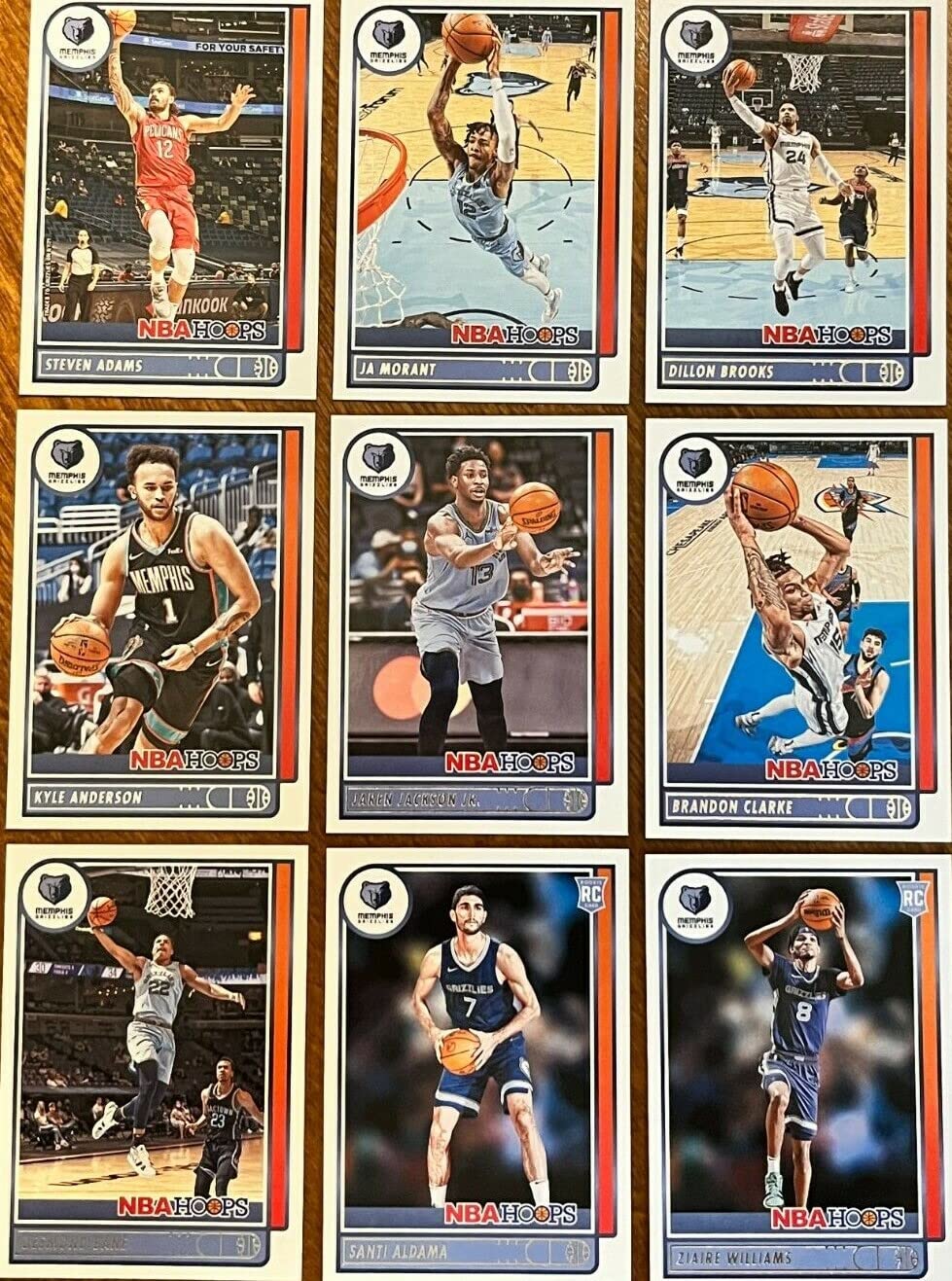 Memphis Grizzlies 2021 2022 Hoops Factory Sealed Team Set with Rookie Cards of Santi Aldama and Ziaire Williams