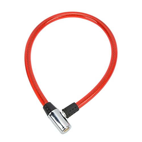 Bicycle Lock Cable, Cable Lock Widely Used Easy Operation Two Keys Portable Size for Gate for Motorcycle for Bike(red)