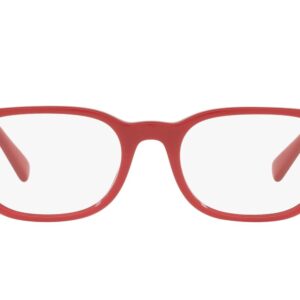 Polo Ralph Lauren Men's PH2244 Round Prescription Eyewear Frames, Shiny Red/Demo Lens, 54 mm