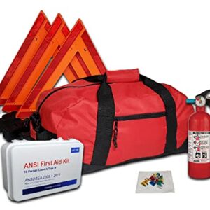 Safety and Trauma Supplies DOT OSHA Compliant Kit with 2lb 5BC Fire Extinguisher