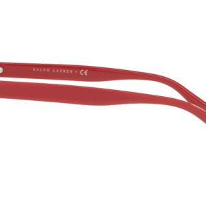 Polo Ralph Lauren Men's PH2244 Round Prescription Eyewear Frames, Shiny Red/Demo Lens, 54 mm