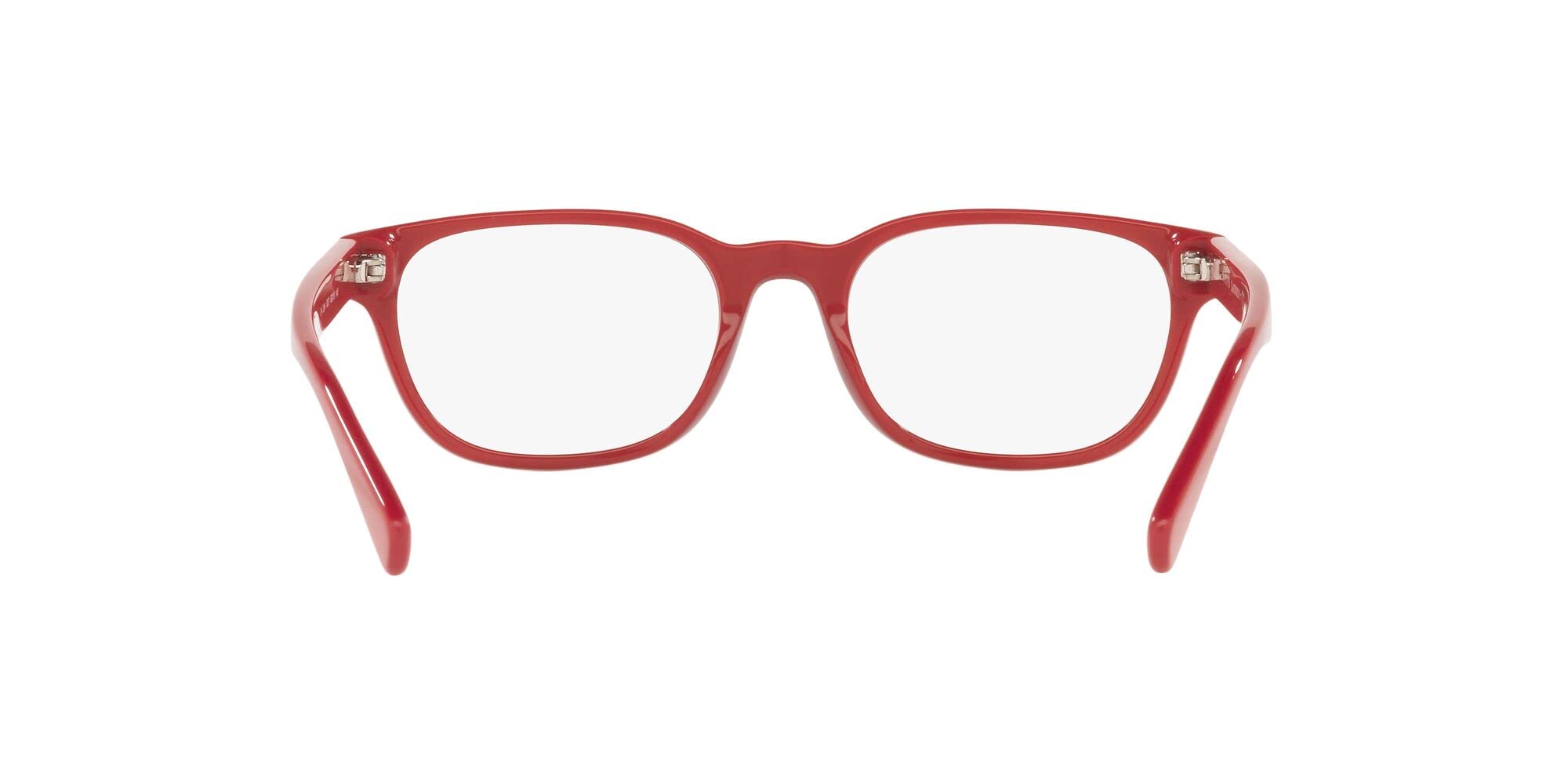 Polo Ralph Lauren Men's PH2244 Round Prescription Eyewear Frames, Shiny Red/Demo Lens, 54 mm