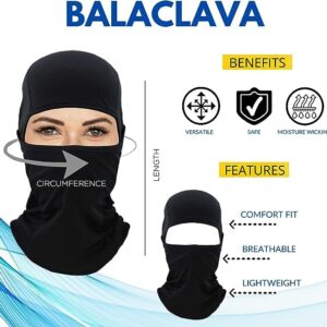 Backwoods Ski Mask Lettering Balaclava Cap Full Face Mask Cool Graphic Face Cover Snowboarding Cycling Unisex Balaclava (Black)