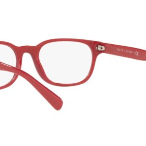 Polo Ralph Lauren Men's PH2244 Round Prescription Eyewear Frames, Shiny Red/Demo Lens, 54 mm