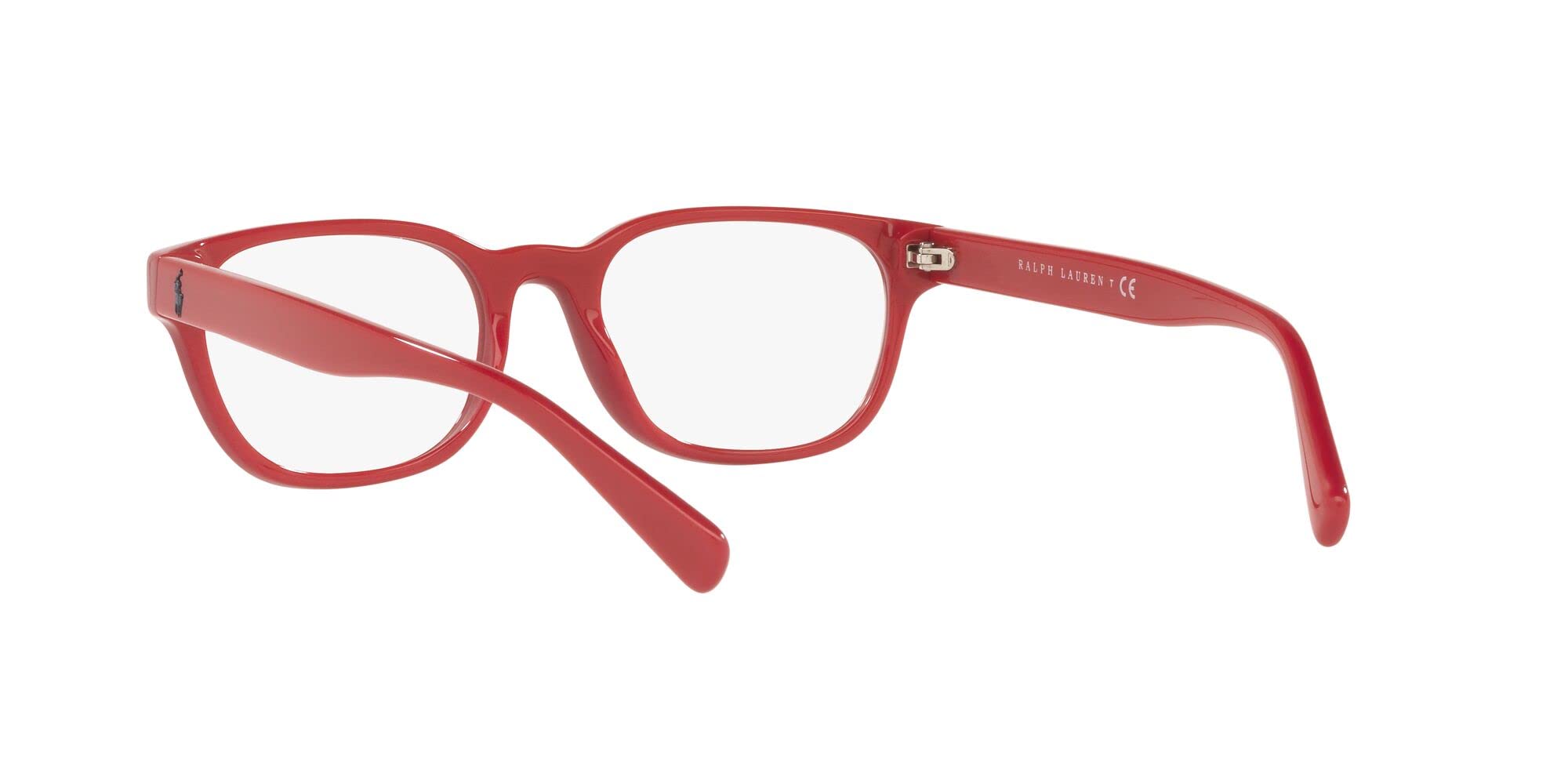 Polo Ralph Lauren Men's PH2244 Round Prescription Eyewear Frames, Shiny Red/Demo Lens, 54 mm