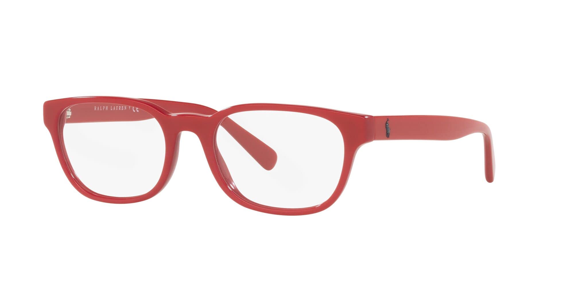 Polo Ralph Lauren Men's PH2244 Round Prescription Eyewear Frames, Shiny Red/Demo Lens, 54 mm