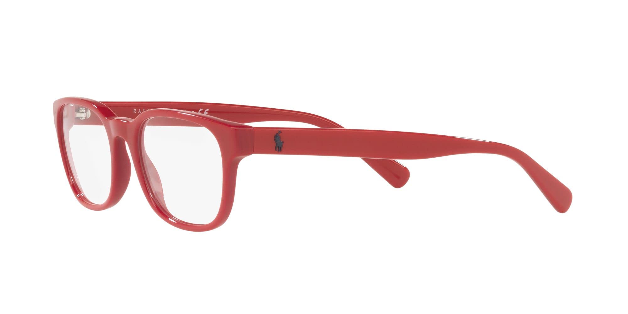 Polo Ralph Lauren Men's PH2244 Round Prescription Eyewear Frames, Shiny Red/Demo Lens, 54 mm