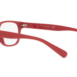 Polo Ralph Lauren Men's PH2244 Round Prescription Eyewear Frames, Shiny Red/Demo Lens, 54 mm