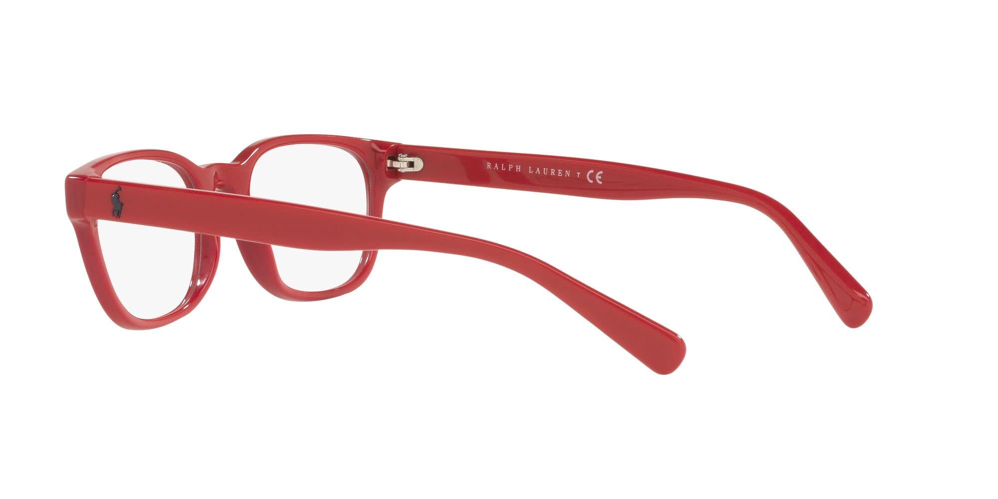 Polo Ralph Lauren Men's PH2244 Round Prescription Eyewear Frames, Shiny Red/Demo Lens, 54 mm