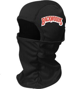 backwoods ski mask lettering balaclava cap full face mask cool graphic face cover snowboarding cycling unisex balaclava (black)