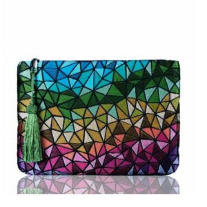 Clutch Purses for Women, Summer Bag, Handbag,Small Women Bag, Evening Bag (Pyramid Multicolor)