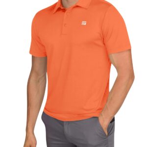 Men’s Untucked Golf Polo Shirts - The Perfect Length, Quick Dry, 4-Way Stretch Fabric. Moisture Wicking, UPF 50+ Protection