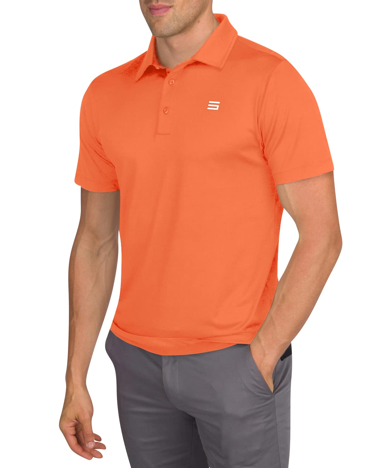 Men’s Untucked Golf Polo Shirts - The Perfect Length, Quick Dry, 4-Way Stretch Fabric. Moisture Wicking, UPF 50+ Protection