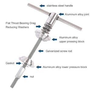 Fdqs Bike Bottom Bracket Install and Removal Tool Kit, Professional Headset Bottom Bracket Press Tool, for Road Mountain Bike BB86/BB30/BB92/PF30 Bearings (Basic:PressFittingTool)