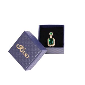 CKHAO Pendant Necklace for Women - Green Zircon Pendant 16''+2'' 18K Gold Plated Chain Women Jewelry HN1665