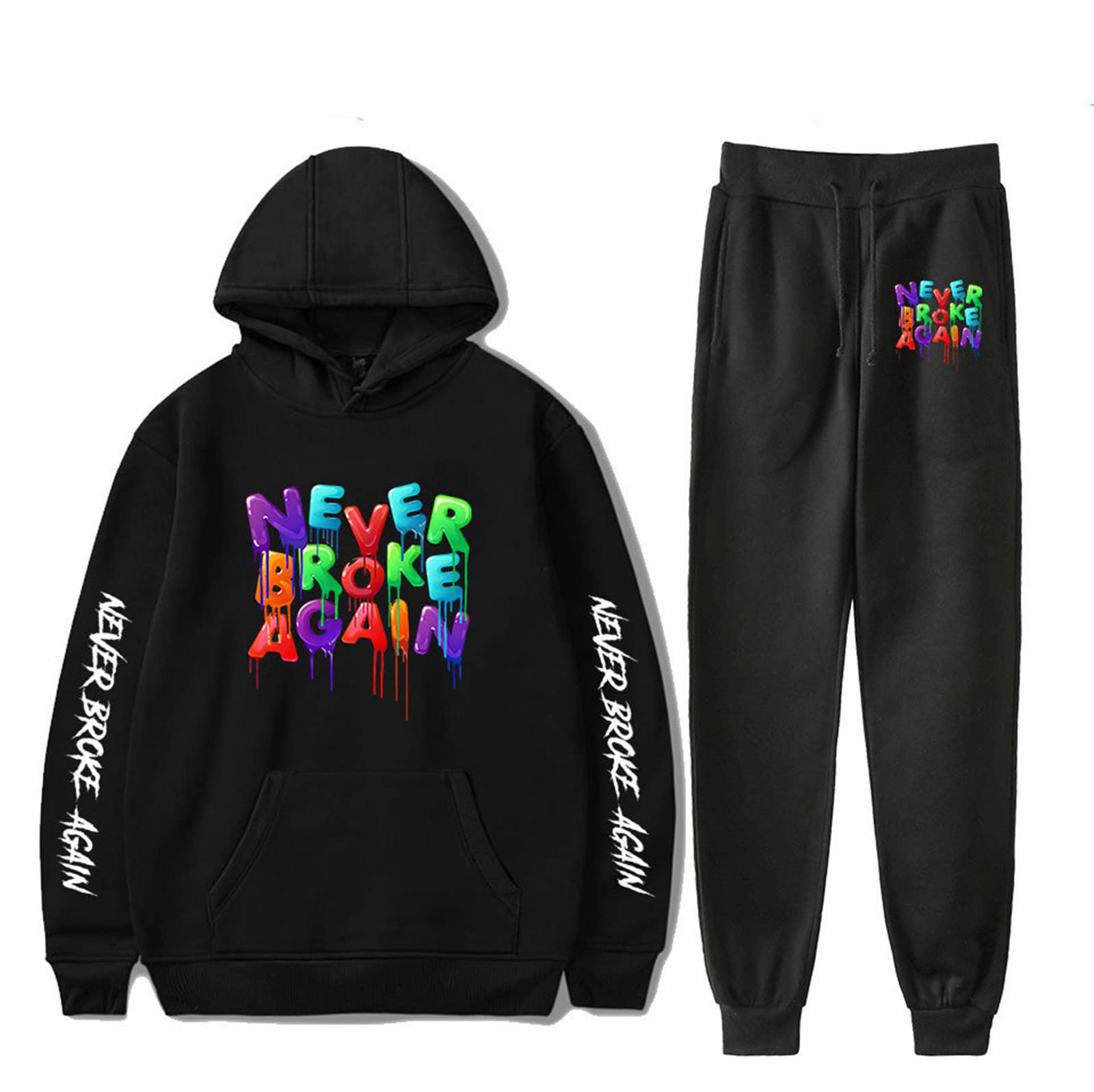 Asoiree Unisex Hoodie Sweatpant Set Tracksuit Men Women Sweatshirt Suit