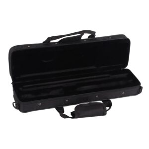 Flute Case, Black Oxford Cloth 16 Holes Flute Cover, Double Zipper Design Universal Cloth Box Waterproof Flute Storage Bag, 39.5 X 12 X 7cm