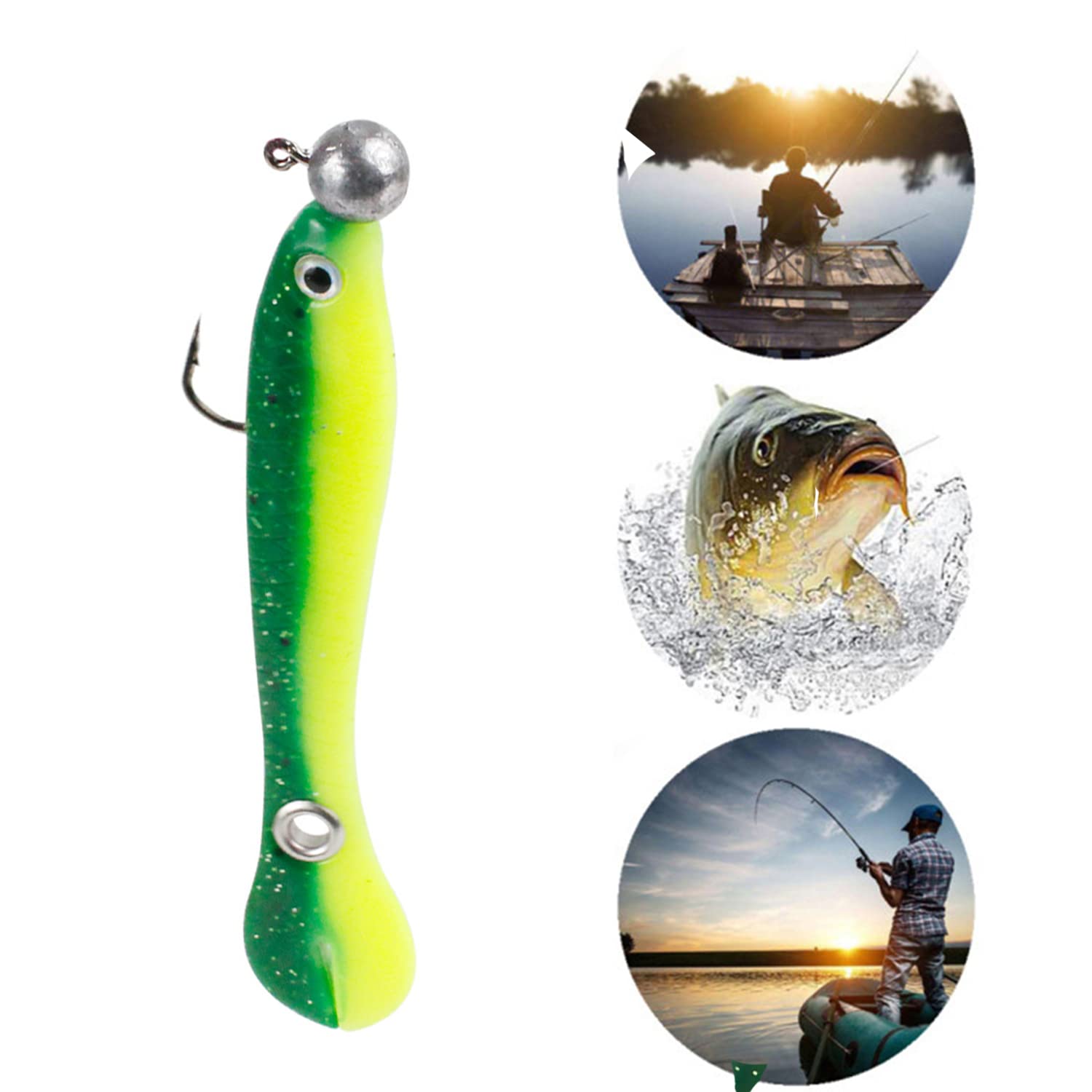 Soft Bionic Fishing Lure,Bionic Fishing Lure for Saltwater & Freshwater, Creative Realistic Finshing Lure Fishing Accessory,Mock Lure Can Bounce,Suitable for Fishing Lovers Outdoor…