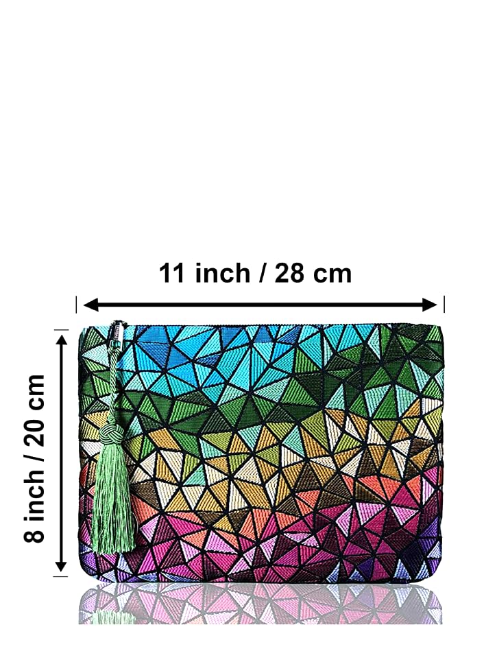 Clutch Purses for Women, Summer Bag, Handbag,Small Women Bag, Evening Bag (Pyramid Multicolor)