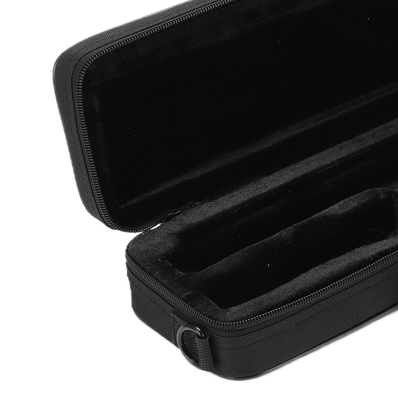 Flute Case, Black Oxford Cloth 16 Holes Flute Cover, Double Zipper Design Universal Cloth Box Waterproof Flute Storage Bag, 39.5 X 12 X 7cm