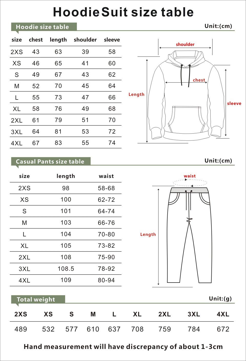 Asoiree Unisex Hoodie Sweatpant Set Tracksuit Men Women Sweatshirt Suit