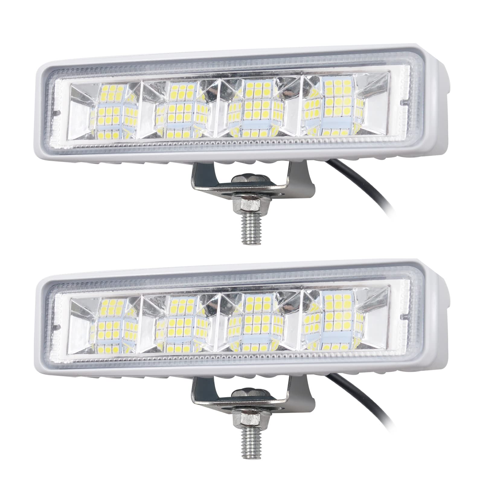 Acelane LED Boat Lights Marine Light Bar T-Top Spreader Light Bar White Flood Beams Boat Deck Lights Dock Lights IP67 Waterproof 12V 18W for Pontoon Boat Truck SUV Off-Road Night Fishing Accessories