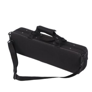 Flute Case, Black Oxford Cloth 16 Holes Flute Cover, Double Zipper Design Universal Cloth Box Waterproof Flute Storage Bag, 39.5 X 12 X 7cm