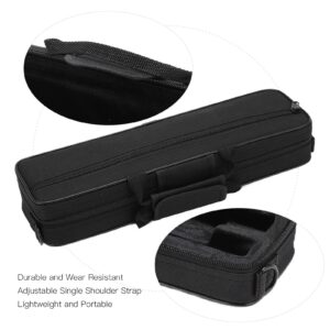 Flute Case, Black Oxford Cloth 16 Holes Flute Cover, Double Zipper Design Universal Cloth Box Waterproof Flute Storage Bag, 39.5 X 12 X 7cm