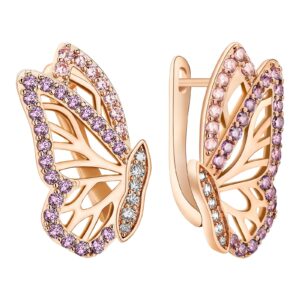 gold earrings for women trendy, butterfly earrings for women gold hoop earrings gold butterfly earrings hypoallergenic stud